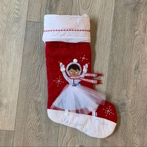 Pottery Barn Kids Stocking - Girl Ice Skating